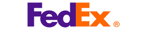 FedEx logo for reliable shipping and delivery services.
